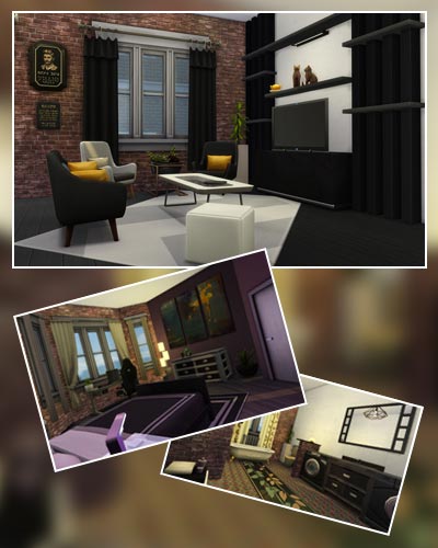 The sims 4 18 Culpepper House living room