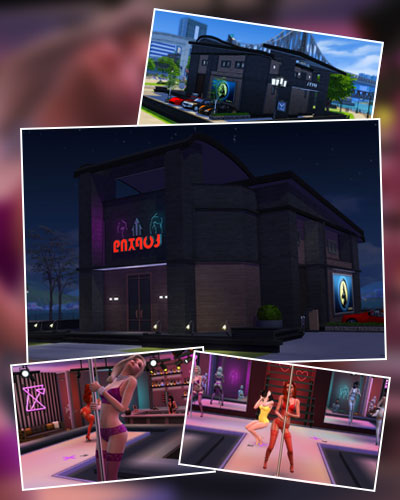The sims 4 strip club lot