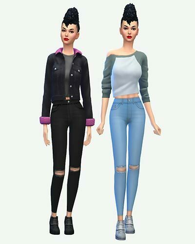 The Sims 4 CC Ripped Jeans