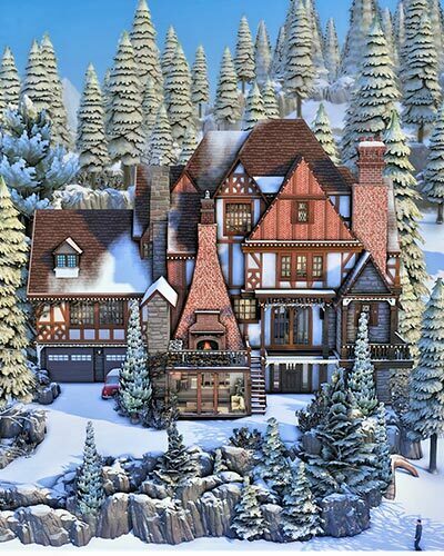 The Sims 4 Christmas Tudor Manor
