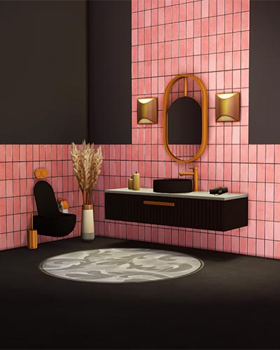 The Sims 4 Modern Bathroom CC Pack