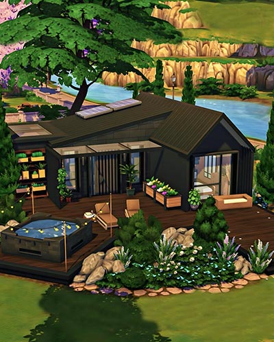 The Sims 4 Small Black House