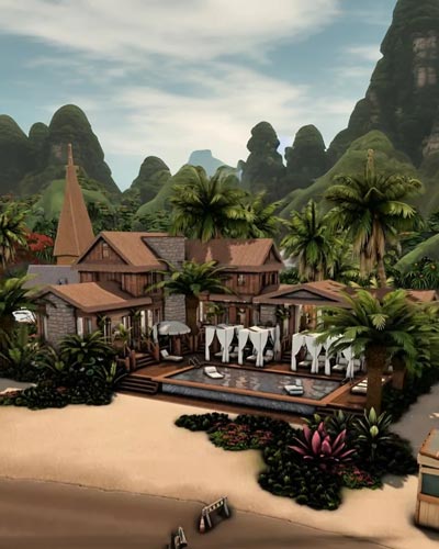 The Sims 4 Romantic Beach Bar